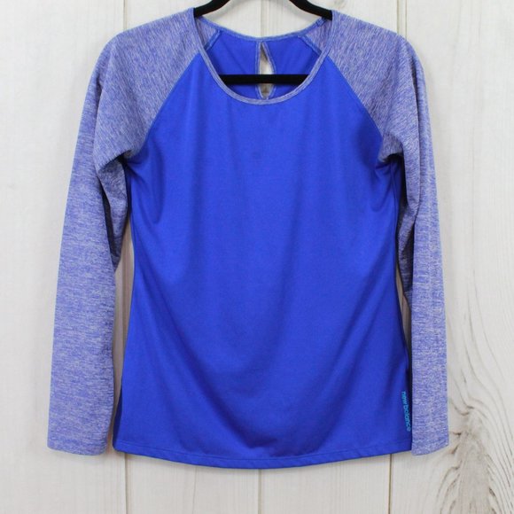 New Balance NBDry Blue Long Sleeve Crewneck Lightweight Activewear Shirt Size S - Picture 3 of 10